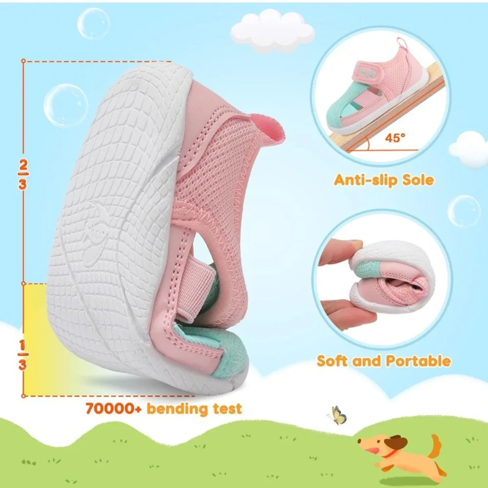 Trendy Kids Water Shoes in Pink and Aqua